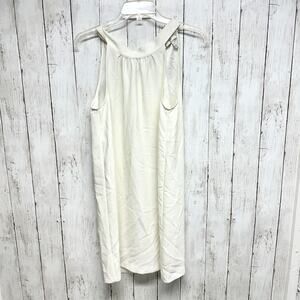 Joie Tank Top Women Size Small Haltered Neck Sleeveless White 100% Polyester